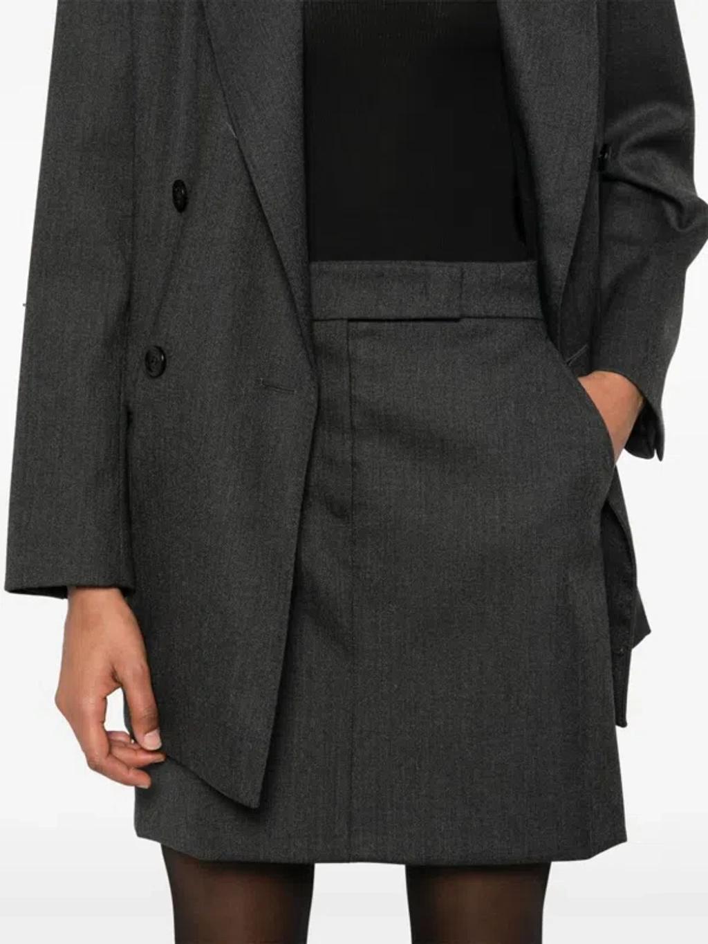 MAX MARA Wool Skirt In Grey Product Image