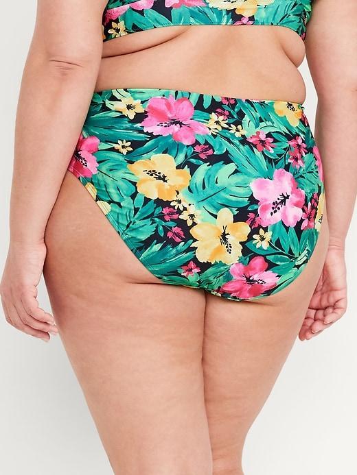 High-Waisted Bikini Swim Bottoms Product Image