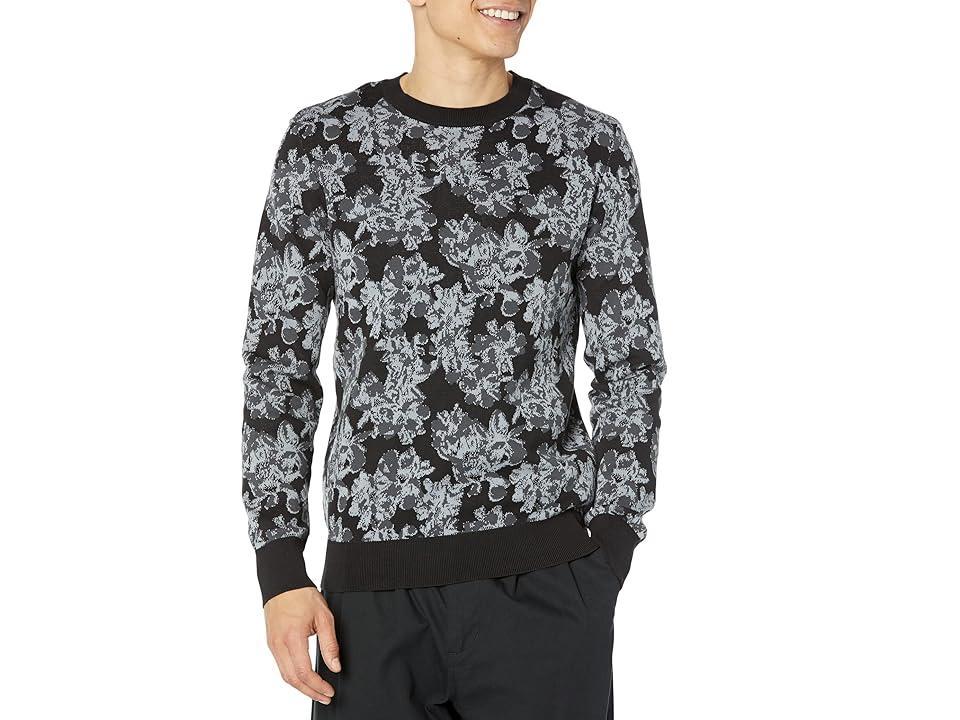 Good Man Brand Floral Jacquard Crew Sweater (Magnet Blurred Floral) Men's Sweater Product Image