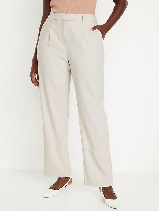 Extra High-Waisted Taylor Trouser Straight Pants Product Image