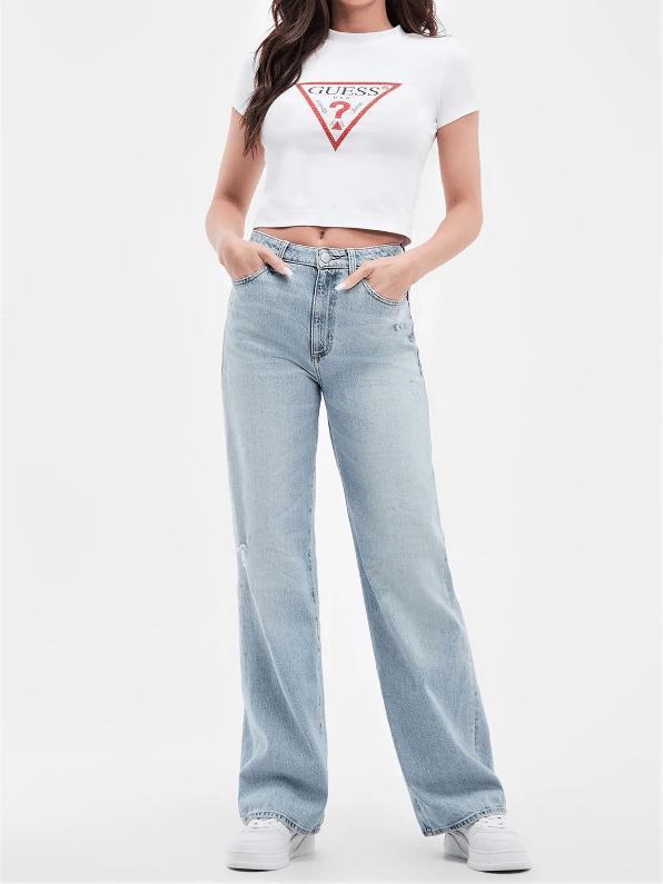 High rise Wide leg jeans - moonstone product image