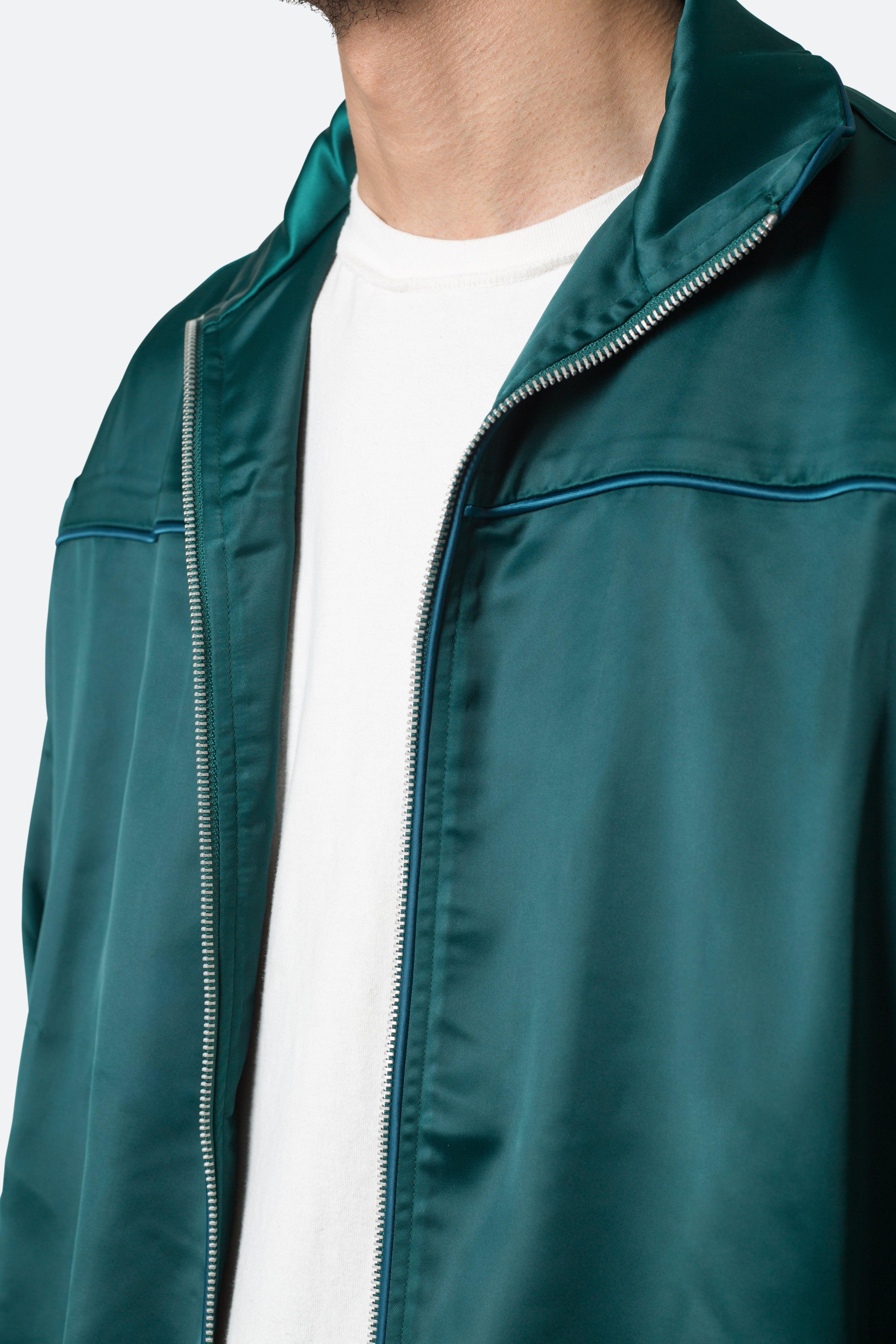 Satin Track Jacket - Green Product Image