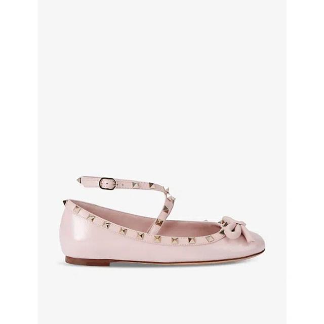 Rockstud Satin Ballerina Woman Water Lilac 42 Product Image