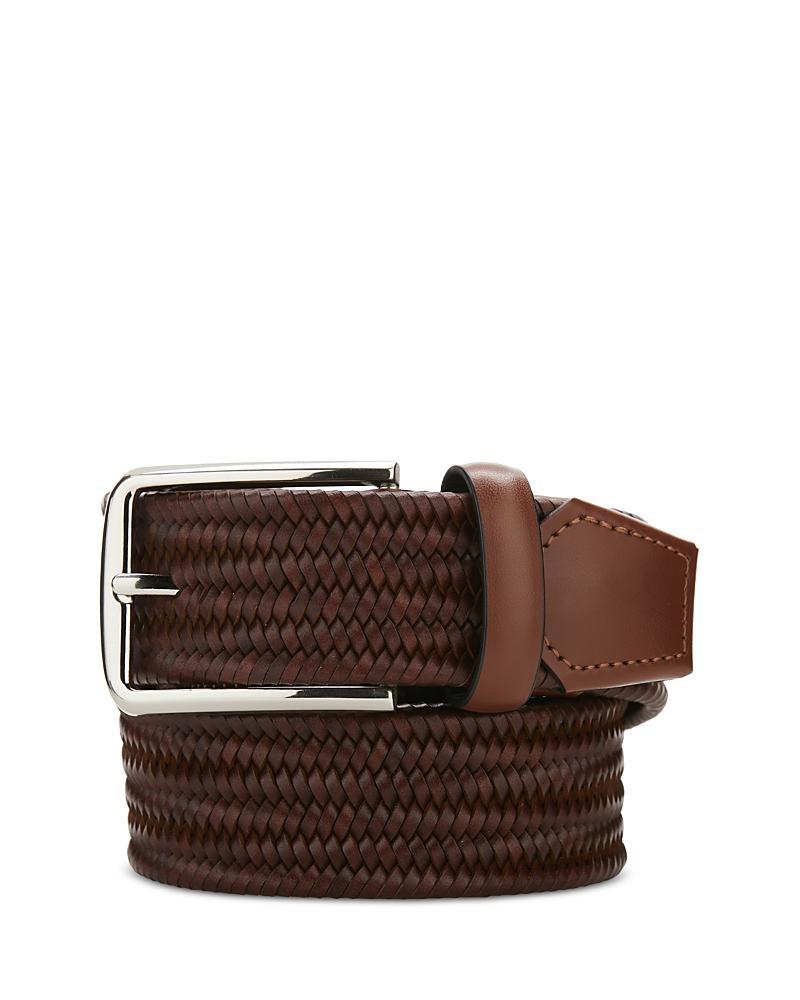 The Mens Store at Bloomingdales Woven Leather Reversible Stretch Belt - 100% Exclusive Product Image