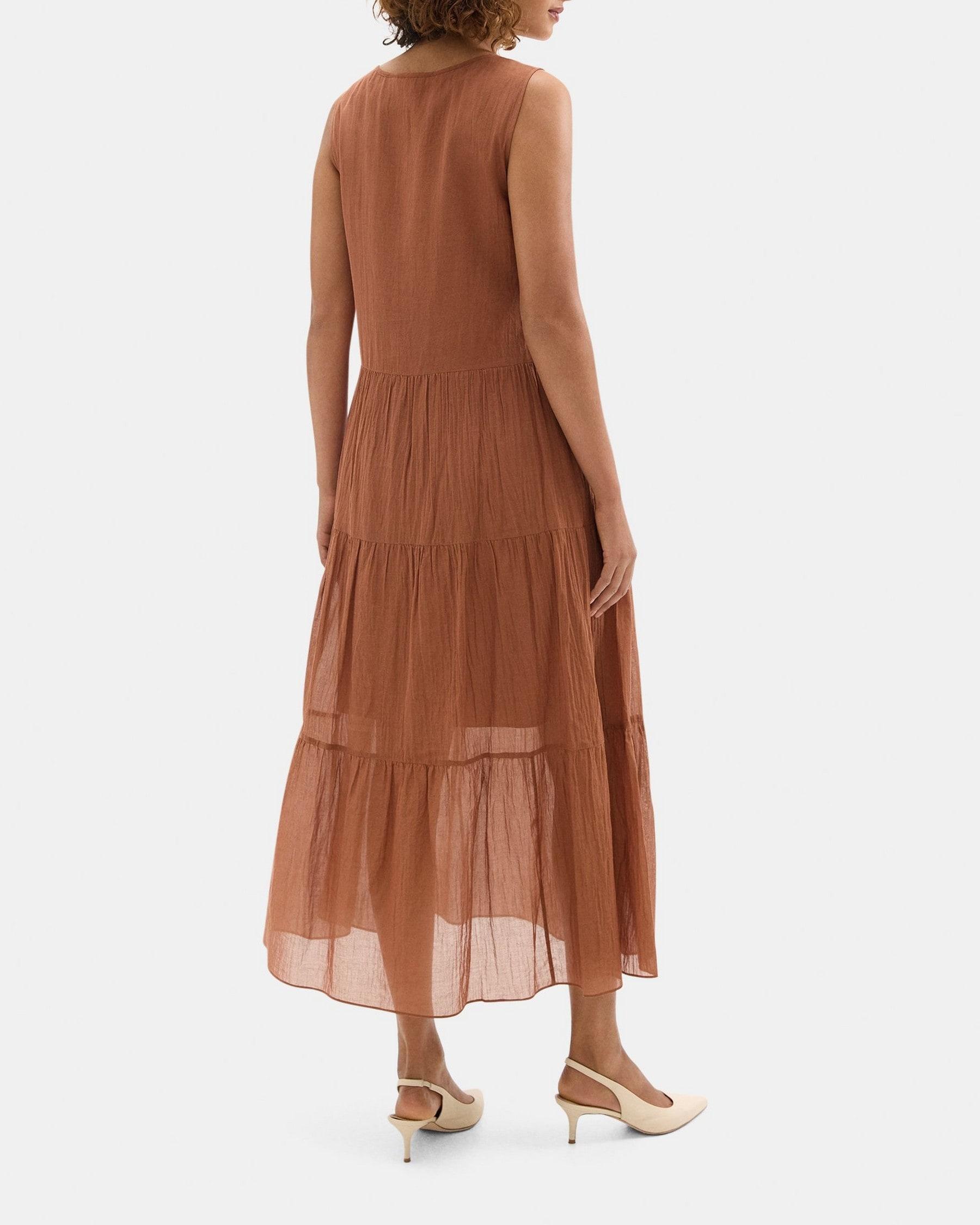 Tiered Maxi Dress in Organic Cotton Product Image