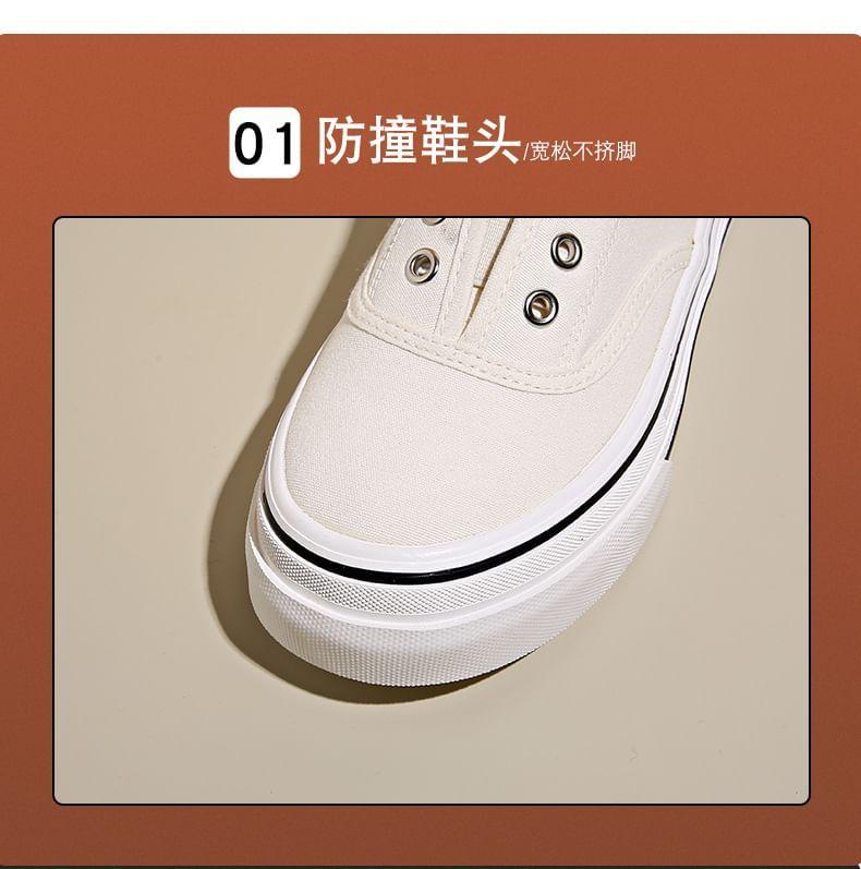 Laceless Platform Canvas Sneakers Product Image