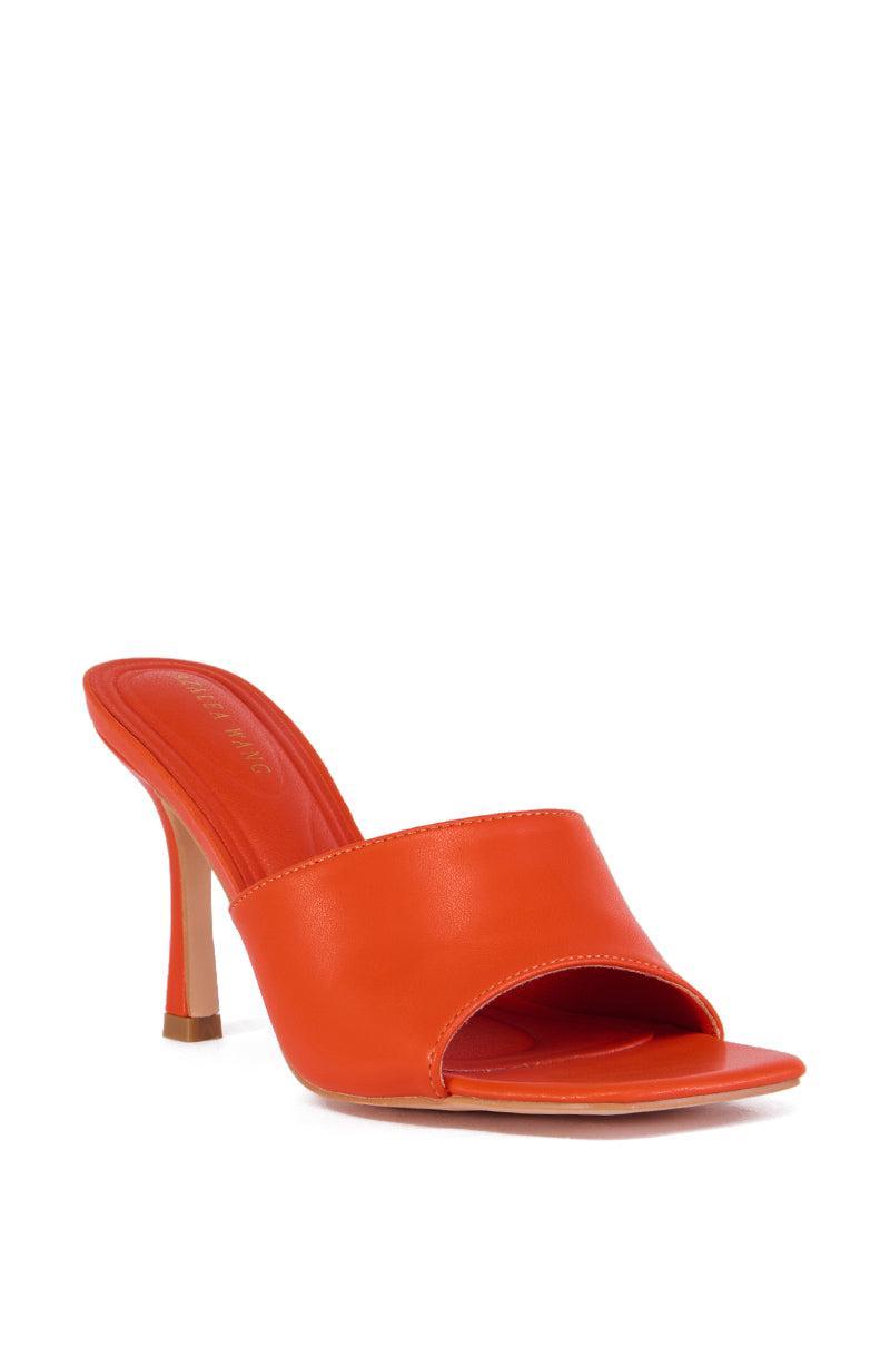 AZALEA WANG CAMILO ORANGE SLIP ON SANDAL Product Image