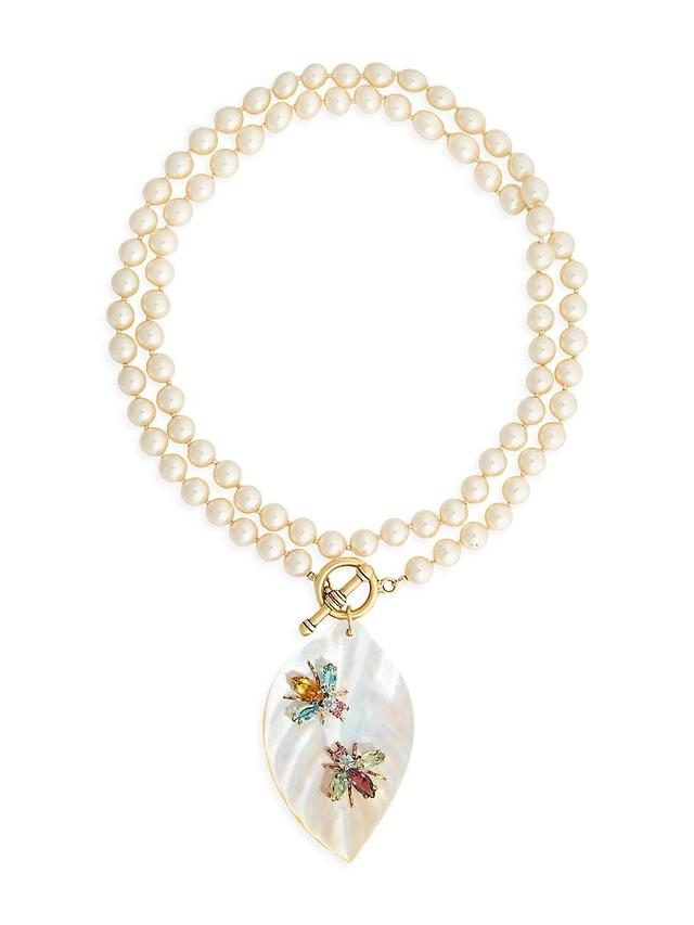 Womens The Cloisters 24K-Gold-Plated & Multi-Stone Pendant Necklace Product Image