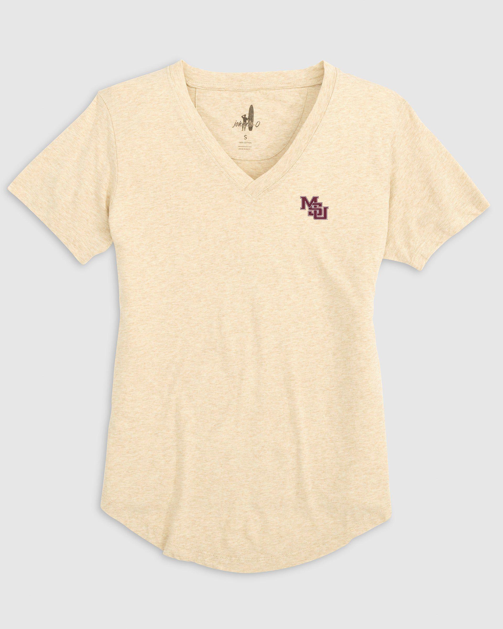 johnnie-O Womens Mississippi State Merediths V-Neck T-Shirt - Vault Logo Product Image