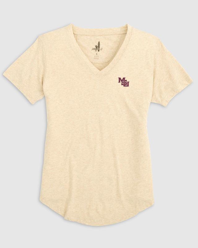 johnnie-O Womens Mississippi State Merediths V-Neck T-Shirt - Vault Logo Product Image