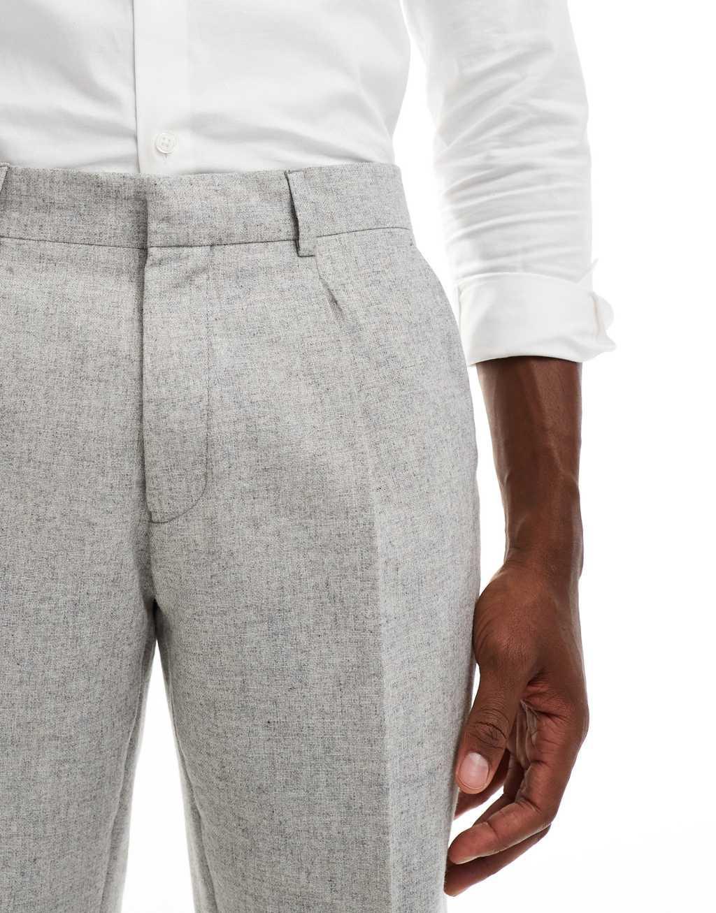 Shelby and Sons tailored slim pants in light gray - part of a set Product Image