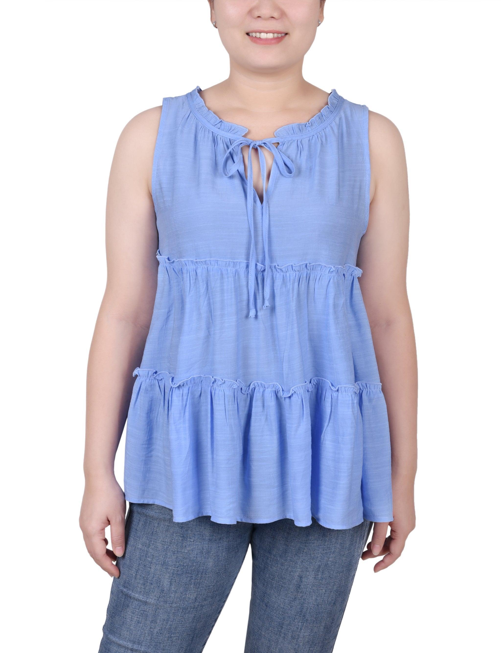 Sleeveless Tiered Blouse - Petite product image