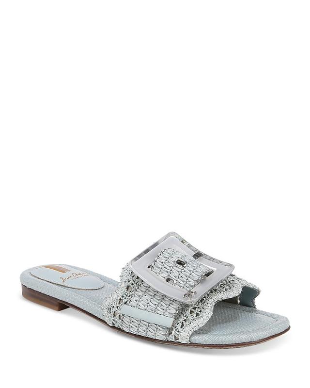 Womens Bambi Raffia Buckle Slides Product Image