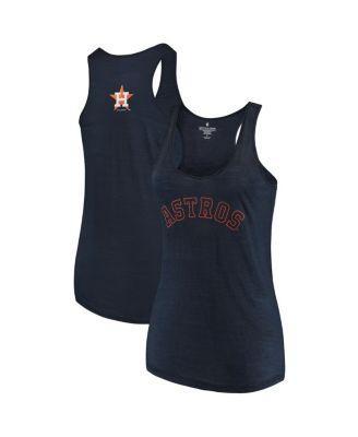 Womens Soft As A Grape Navy Houston Astros Plus Size Swing for the Fences Racerback Tank Top Product Image