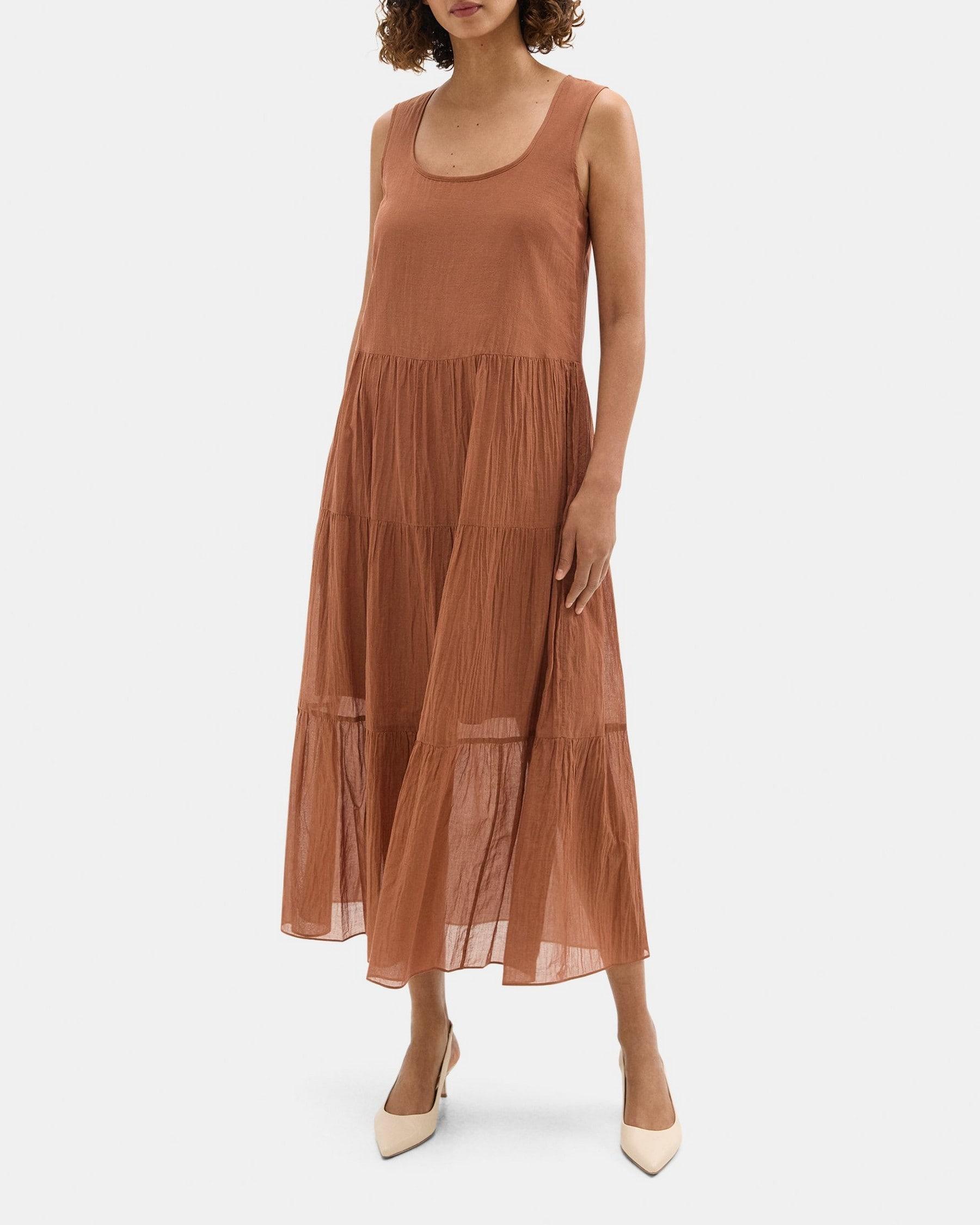 Tiered Maxi Dress in Organic Cotton Product Image