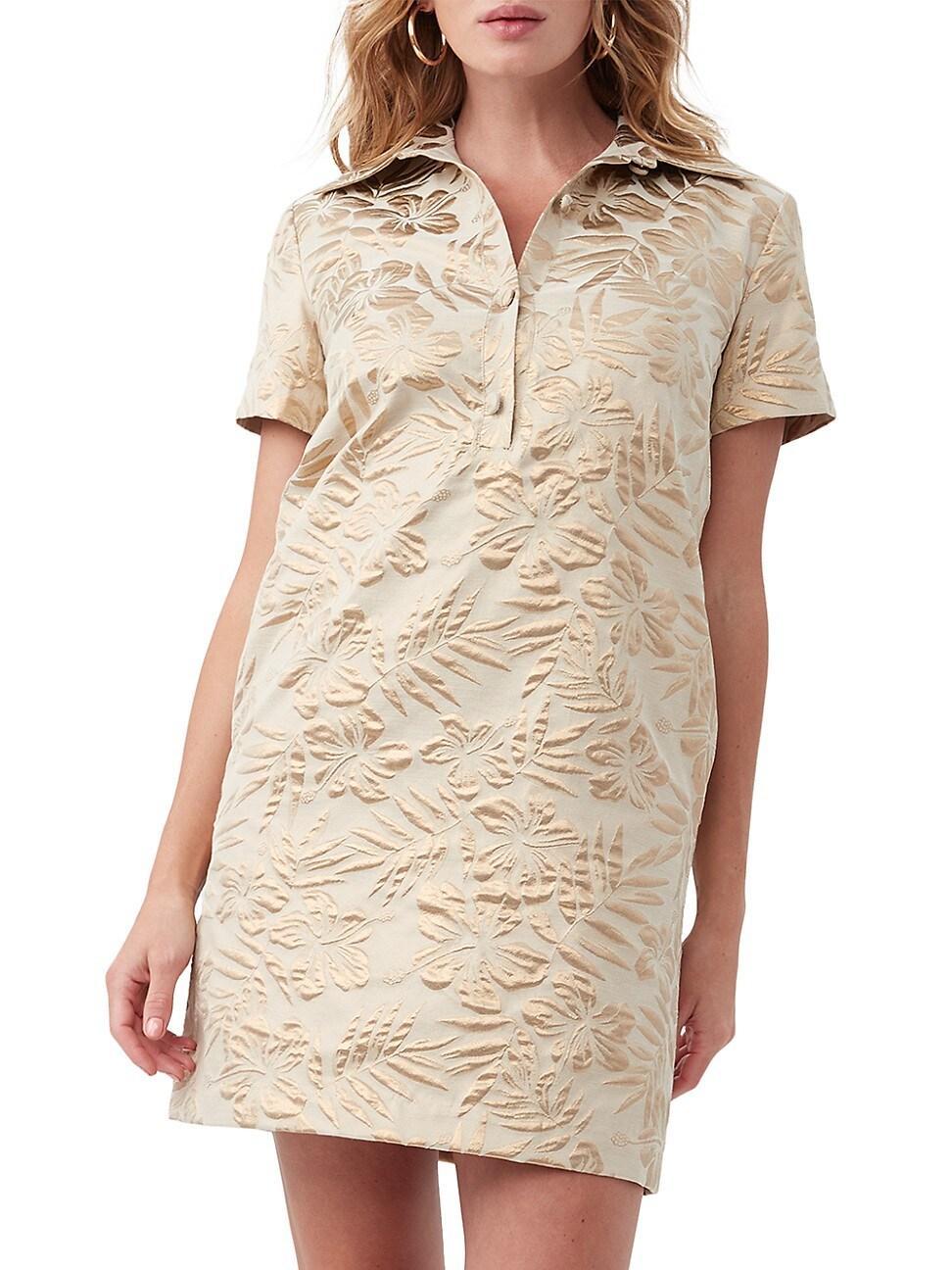 Womens Yina Jacquard Mini Shirtdress Product Image