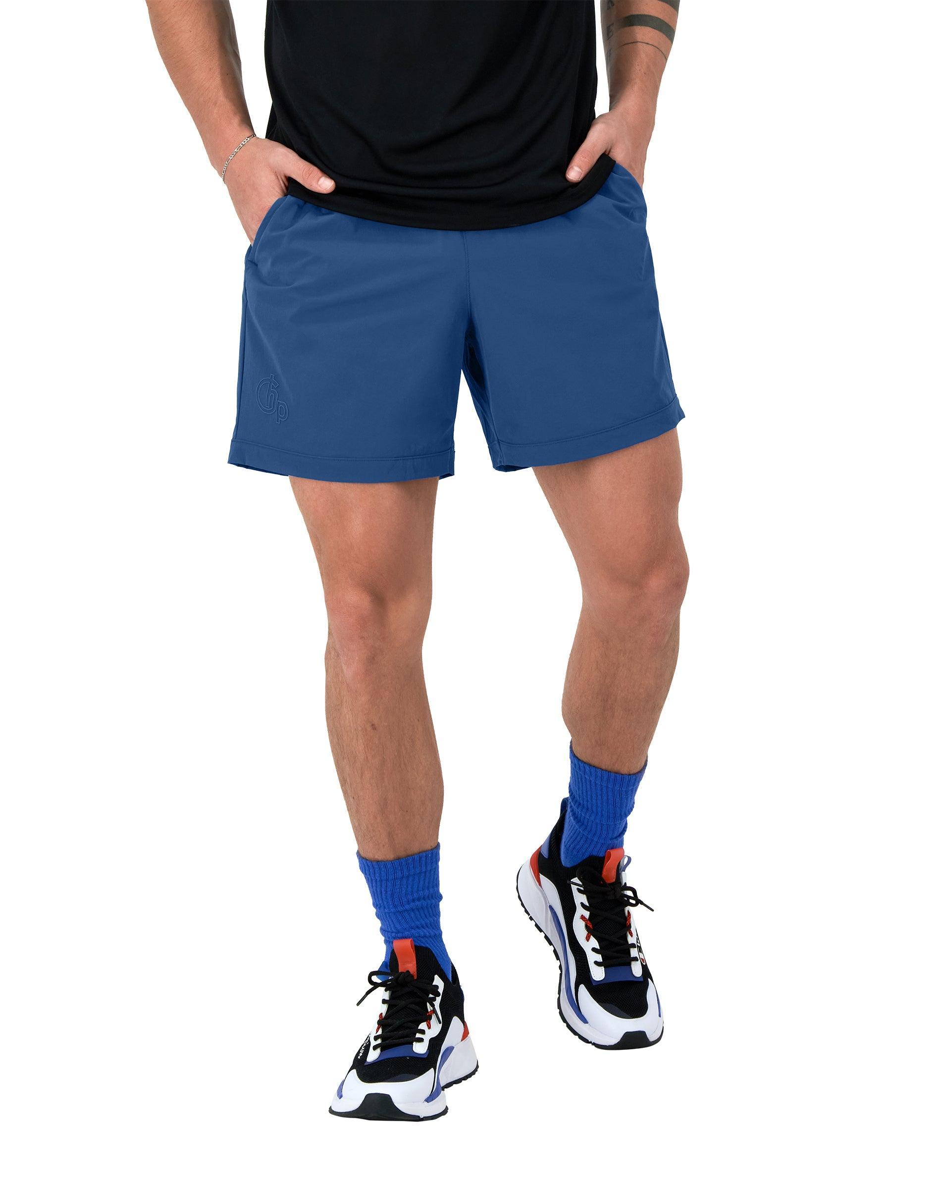 Mens Champion All-Purpose Shorts, Overlap Logo, 6 Steel Blue Ink/Plaster M Product Image