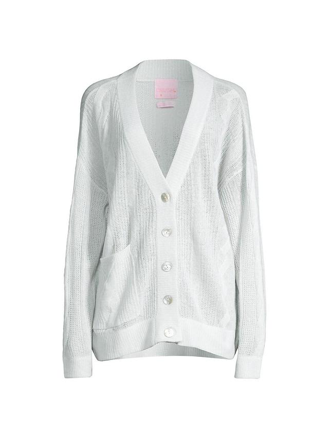 Womens Elvis Cable-Knit Cashmere Cardigan Product Image