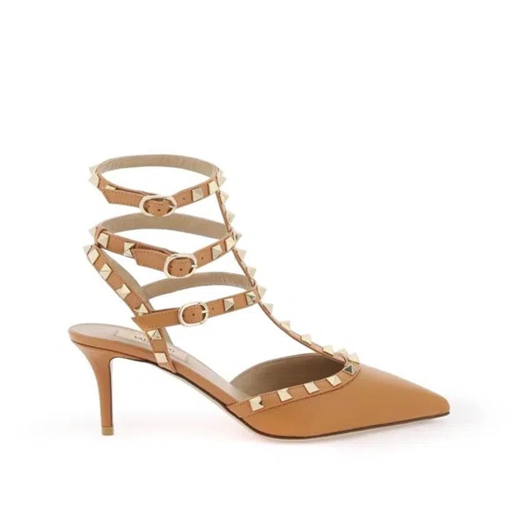 Rockstud Slingback Pumps In Brown Product Image