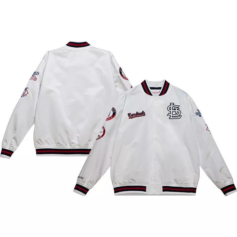 Mens Mitchell & Ness St. Louis Cardinals City Collection Satin Full-Snap Varsity Jacket Product Image