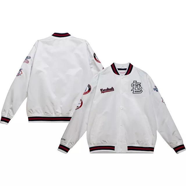 Mens Mitchell & Ness St. Louis Cardinals City Collection Satin Full-Snap Varsity Jacket Product Image