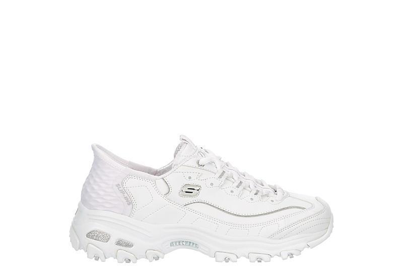 SKECHERS D'Lites New Scene Hands Free Slip - Ins Silver) Women's Shoes Product Image