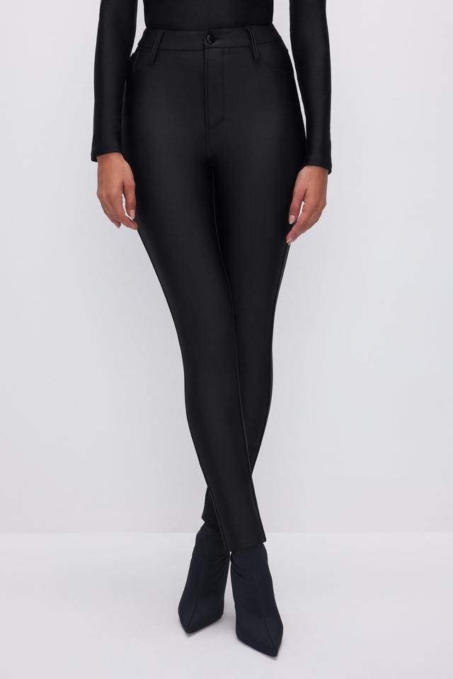 COMPRESSION SHINE GOOD WAIST LEGGINGS | BLACK001 Product Image