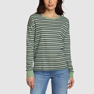 Women's Long-Sleeve Crewneck Favorite T-Shirt - Stripe Product Image