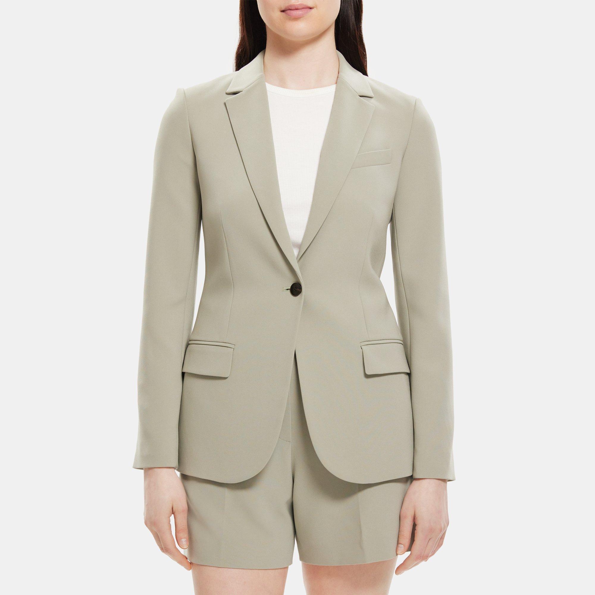 Crepe Fitted Blazer | Theory Outlet Product Image