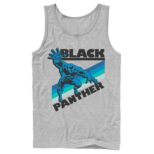 Mens Marvel Black Panther Retro Line Portrait Tank Top Athletic Grey Product Image