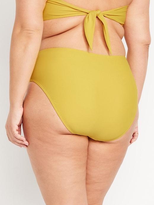 High-Waisted Bikini Swim Bottoms Product Image