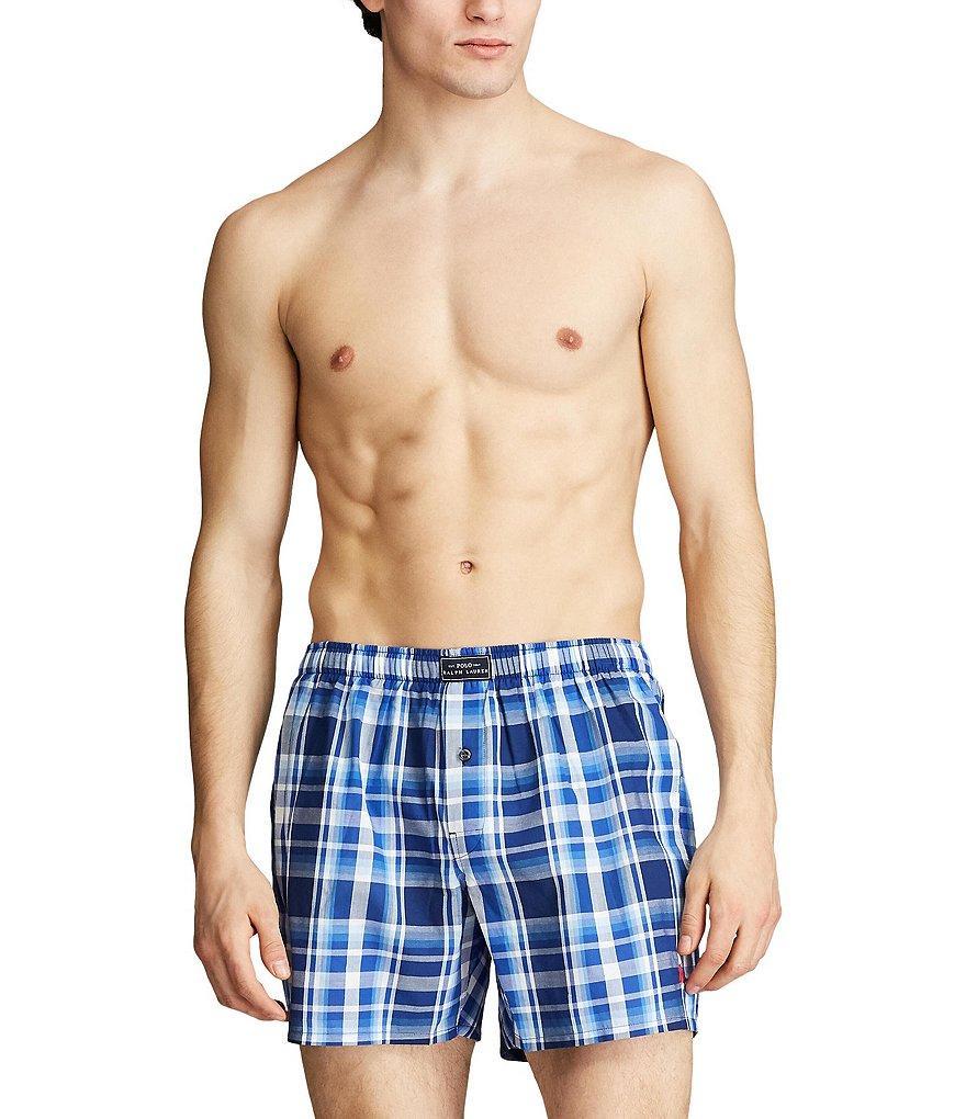 Polo Ralph Lauren Monroe Plaid Woven Boxers Product Image