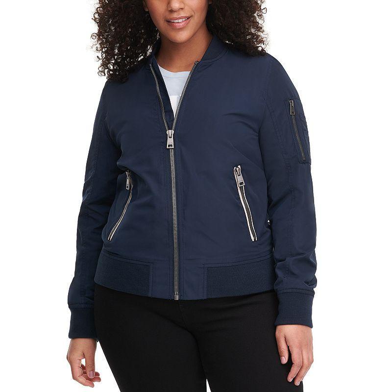 Plus Size Levis Newport Classic Bomber Jacket, Womens Lt Orange Product Image