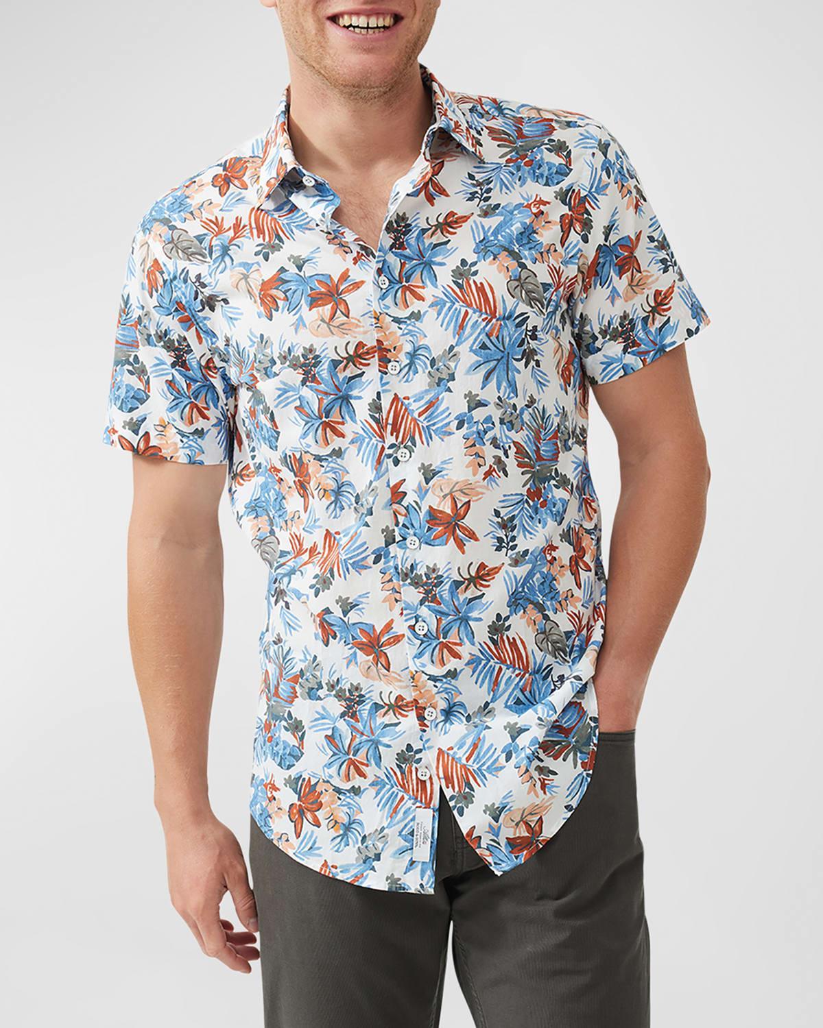 Rodd & Gunn Oyster Cove Sport Fit Floral Short Sleeve Cotton Button-Up Shirt Product Image