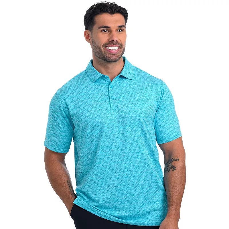 Mens Antigua Sleet Polo Scuba Blue Grey Product Image