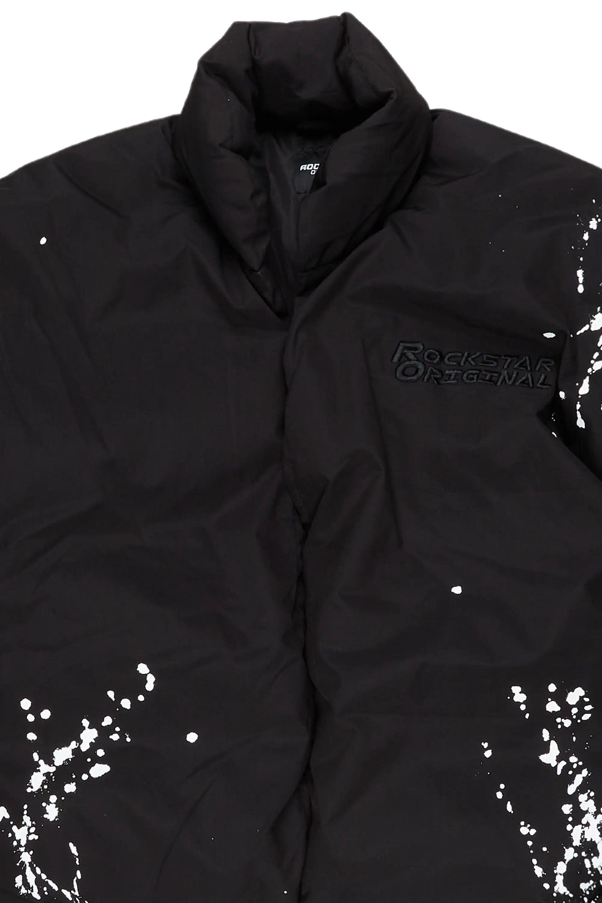 Rabbie Black/White Puffer Jacket Male Product Image