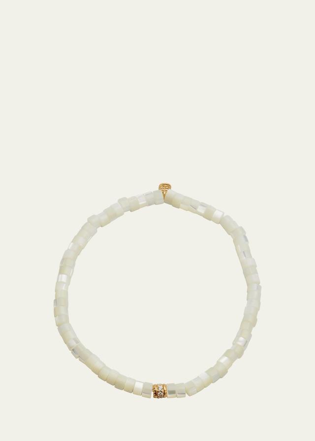 Womens 14K Gold, Diamond & Mother-Of-Pearl Bracelet Product Image