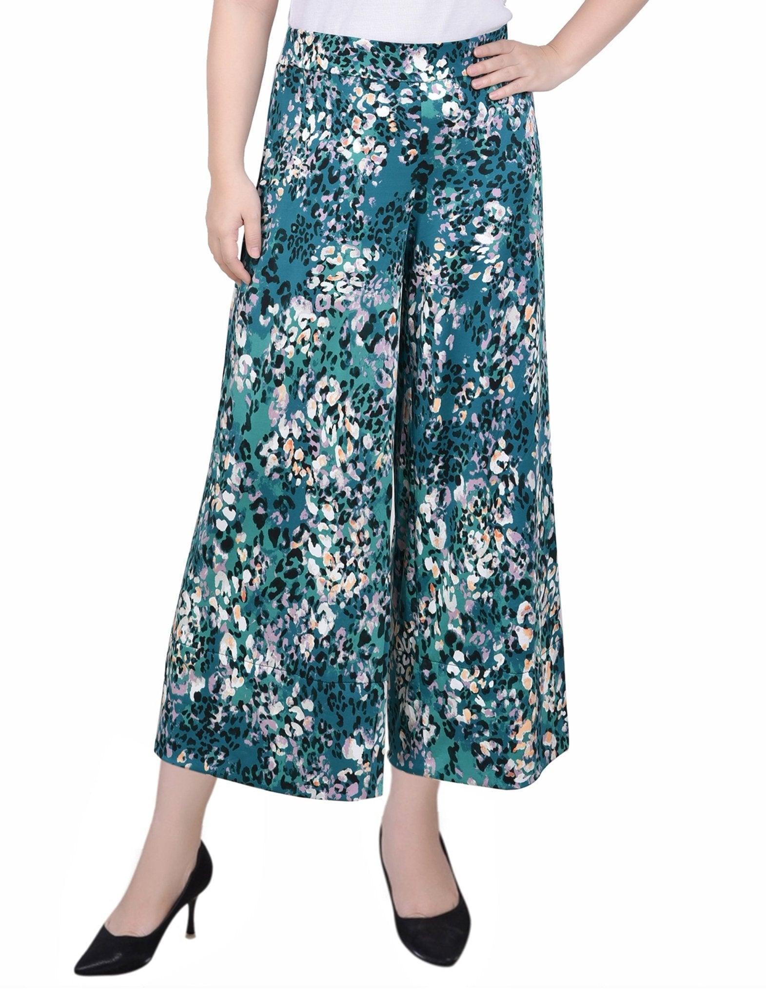 Pull On Palazzo Pants - Petite Product Image