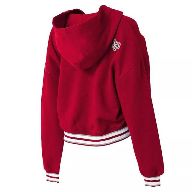 Womens WEAR by Erin Andrews NCAA Ohio State Buckeyes Lace-Up Pullover Hoodie Product Image