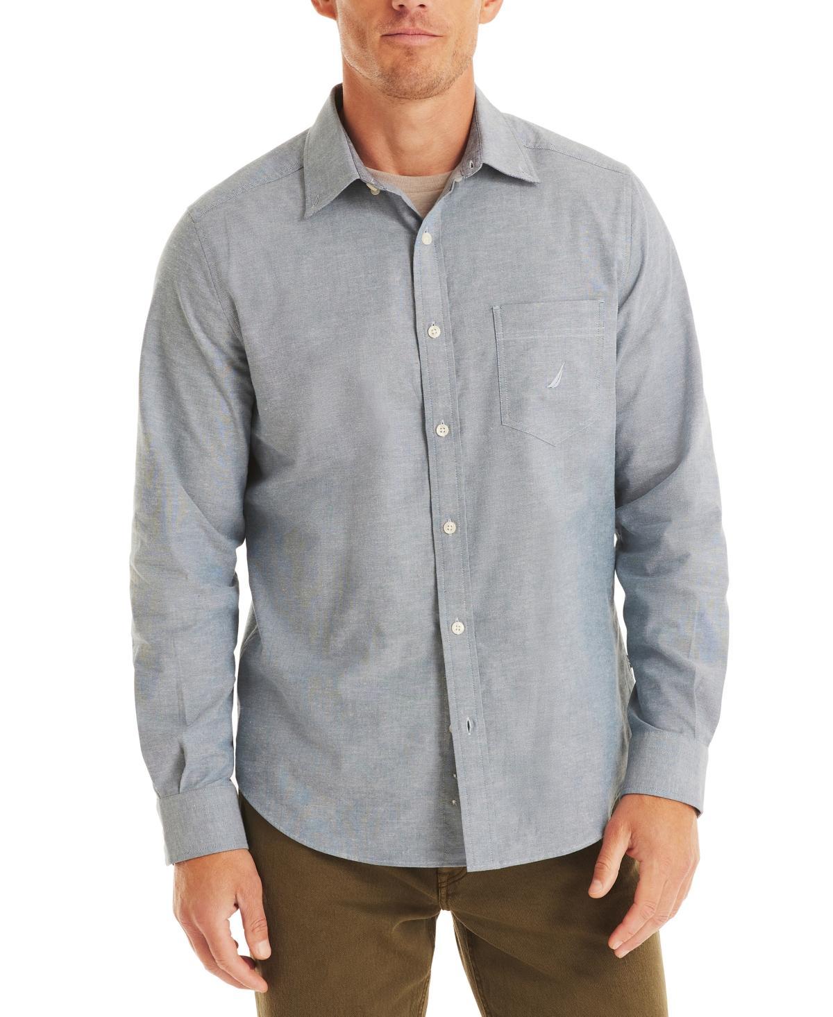 Nautica Mens Classic-Fit Solid Button-Down Oxford Shirt Product Image