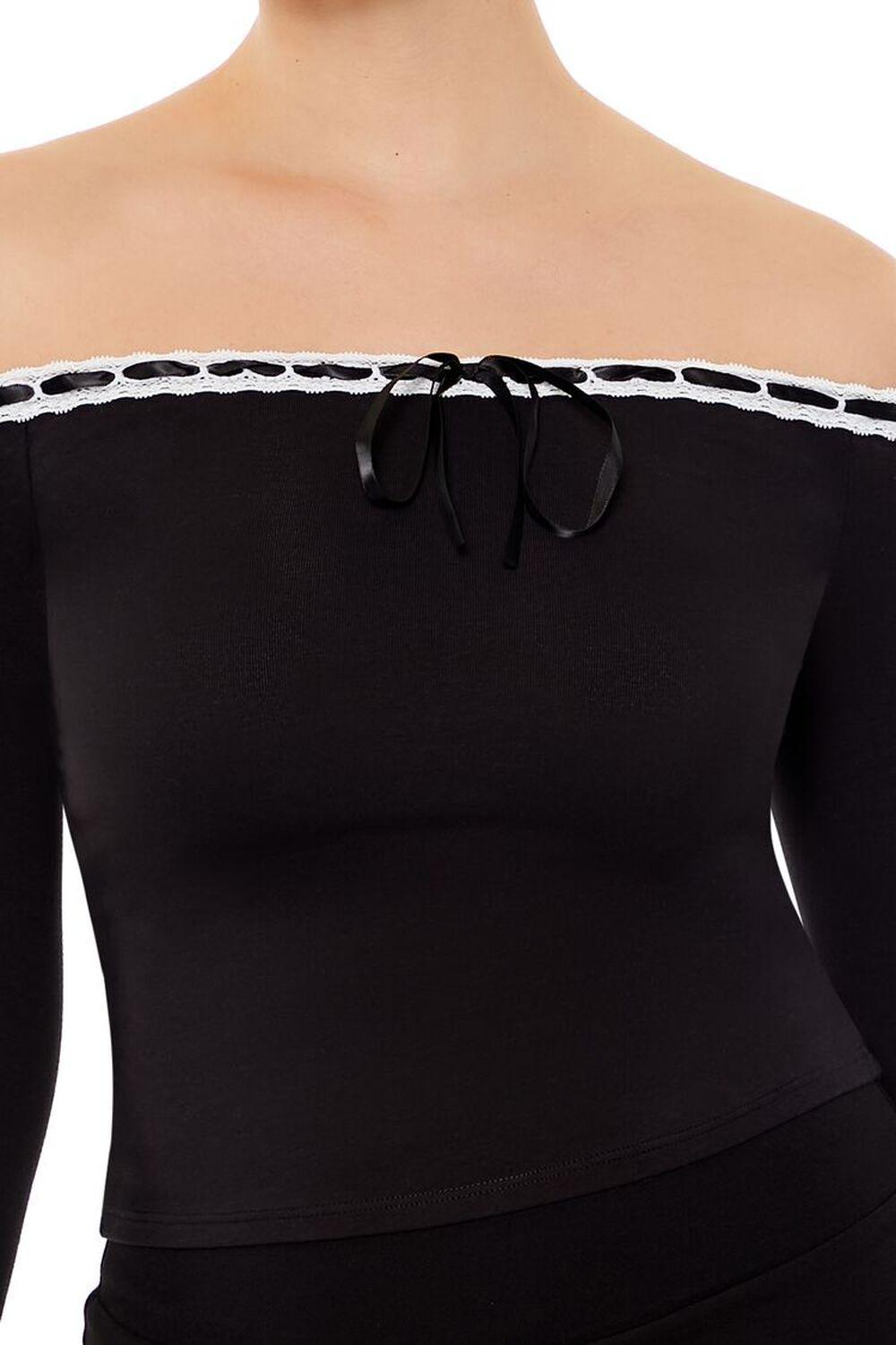 Off-the-Shoulder Bow Top | Forever 21 Product Image