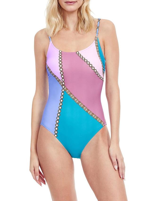 Womens Modern Shades One-Piece Swimsuit Product Image