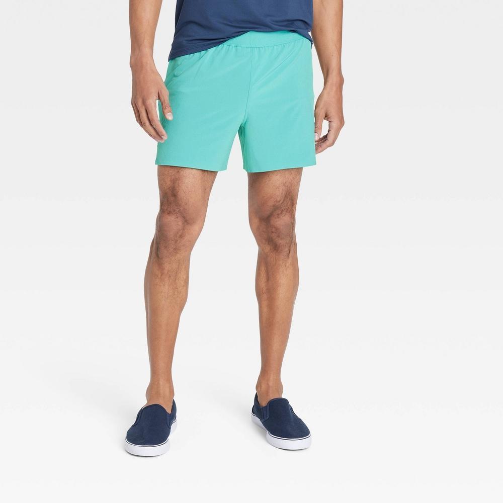 Mens Run Shorts 5 - All In Motion Turquoise L Product Image