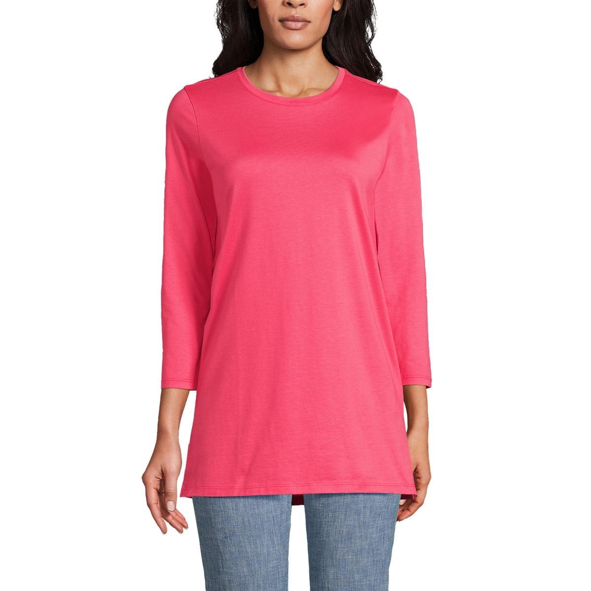 Lands End Womens Supima Crew Neck Tunic Product Image