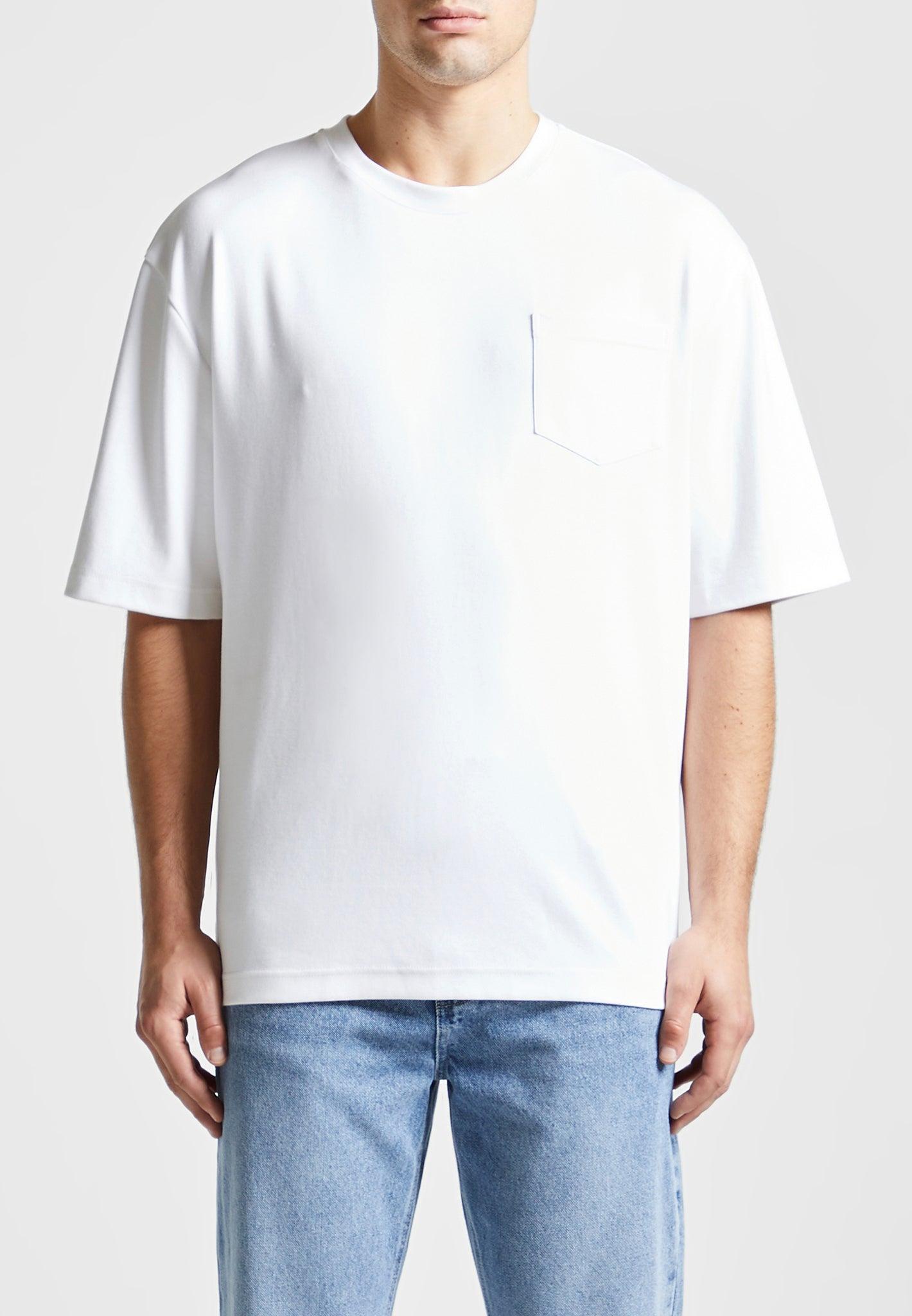 Éternel Oversized Fit Cotton T-Shirt - White Male Product Image