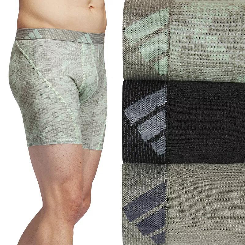 Mens adidas 3-pack Performance Mesh Graphic Boxer Briefs Product Image