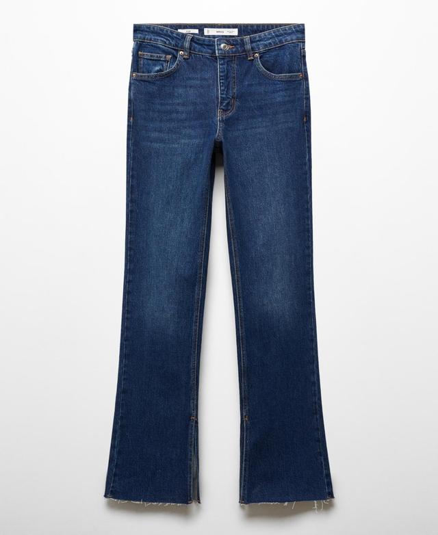 MANGO Slit Hem Flare Jeans Product Image