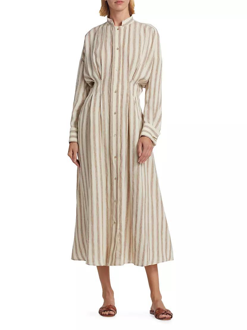 Yole Striped Linen Shirtdress Product Image