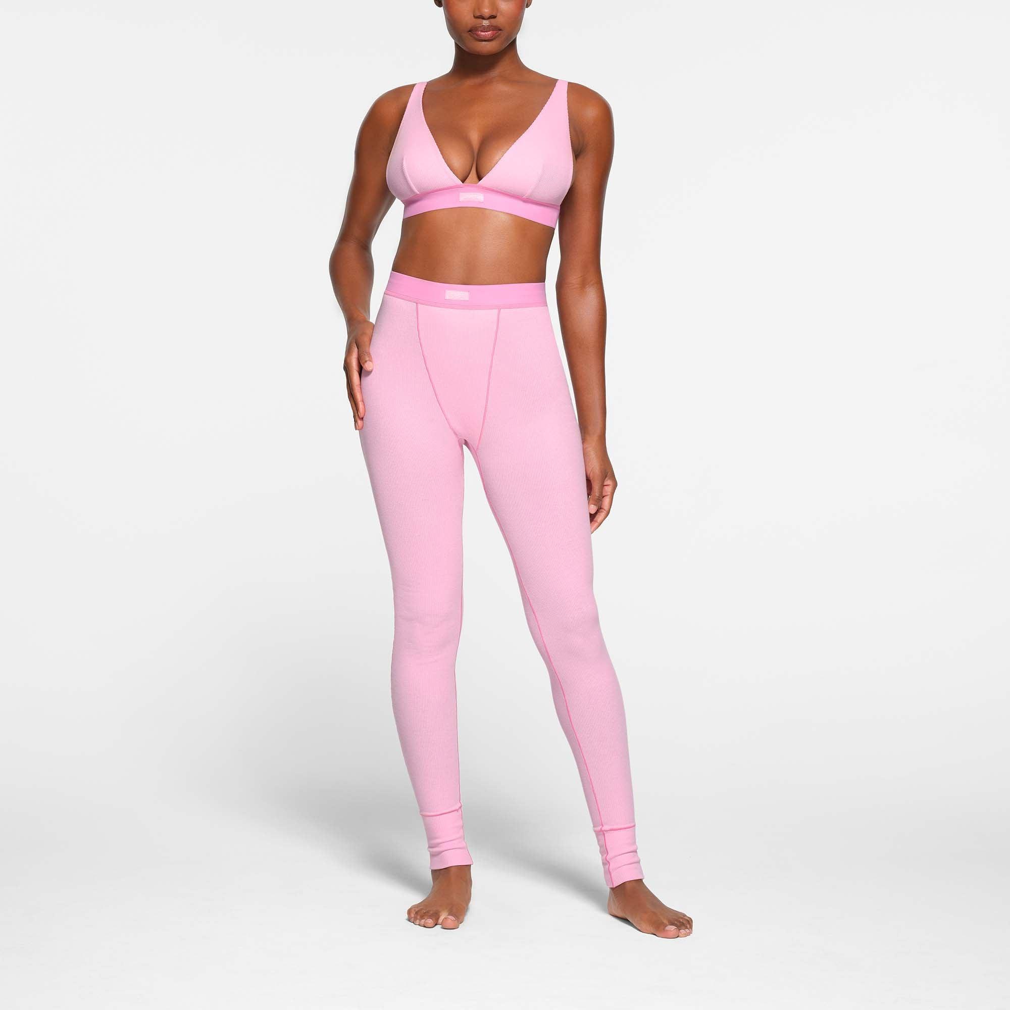 COTTON RIB LEGGING | BUBBLE GUM Product Image