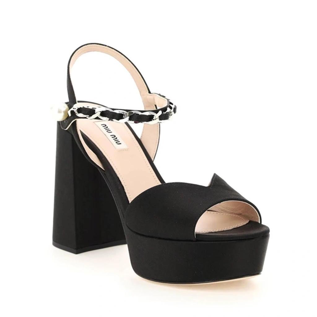 Platform Sandals In Black Product Image